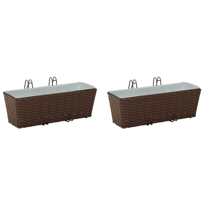Railing 2 pcs 50 x 17 x 17 cm Metal