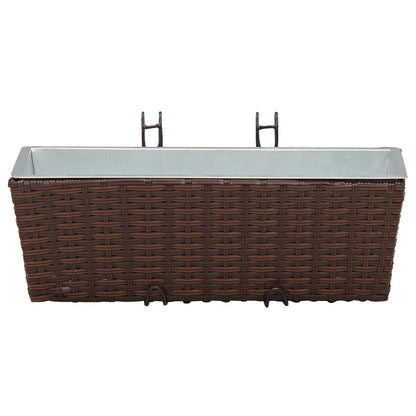 Railing 2 pcs 50 x 17 x 17 cm Metal