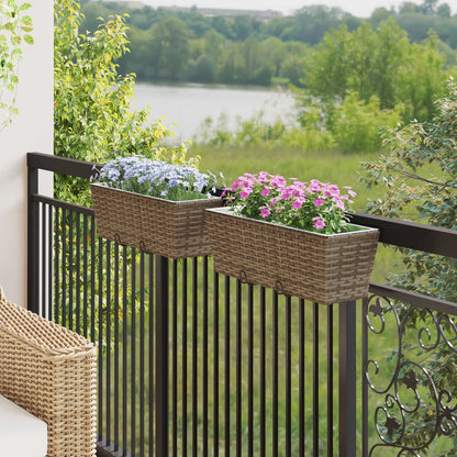 Railing 2 pcs 50 x 17 x 17 cm Metal