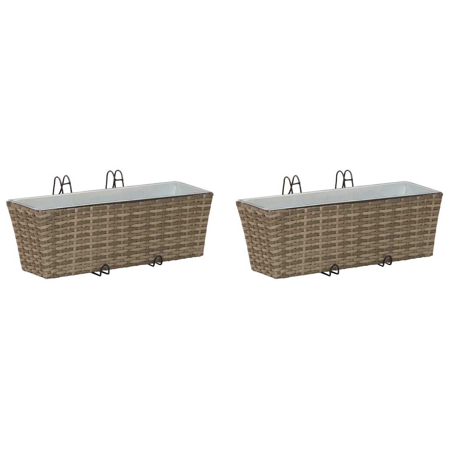 Railing 2 pcs 50 x 17 x 17 cm Metal