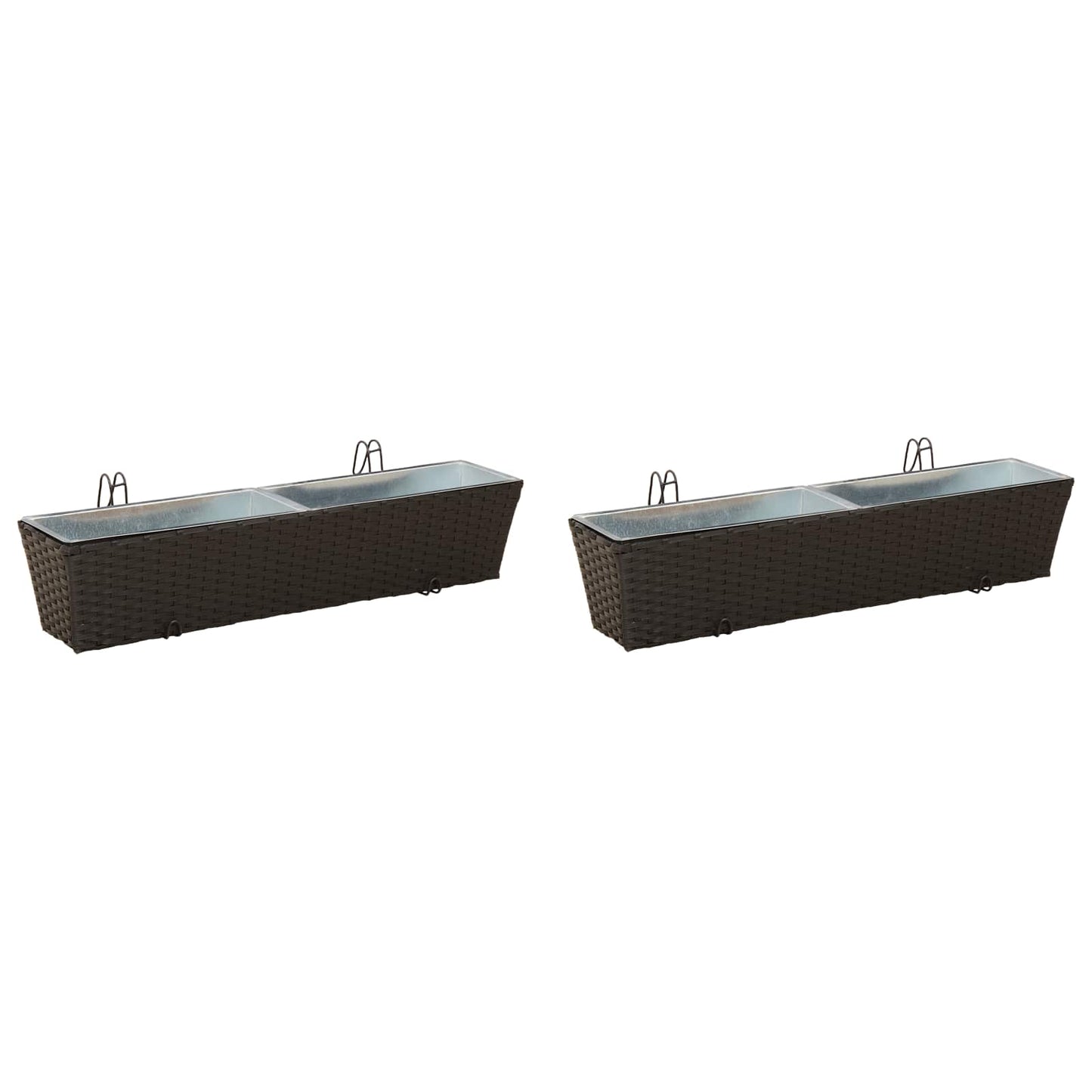 Railing 2 pcs 80 x 17 x 17 cm Metal