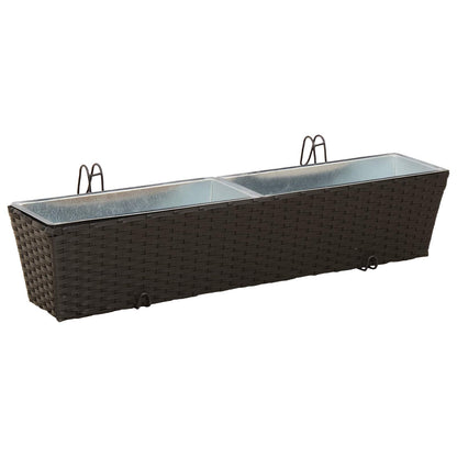 Railing 2 pcs 80 x 17 x 17 cm Metal