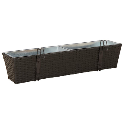 Railing 2 pcs 80 x 17 x 17 cm Metal