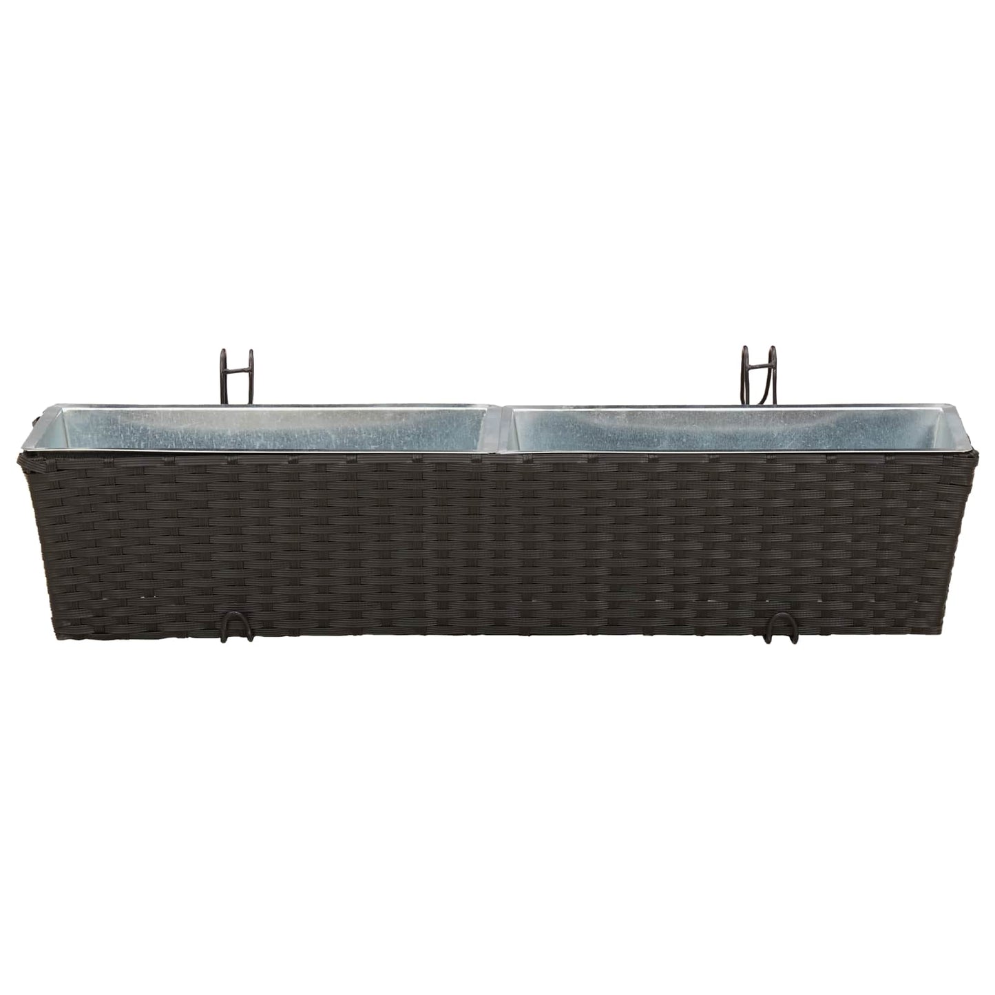Railing 2 pcs 80 x 17 x 17 cm Metal