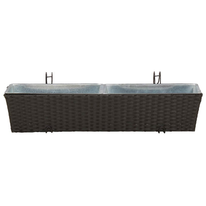 Railing 2 pcs 80 x 17 x 17 cm Metal