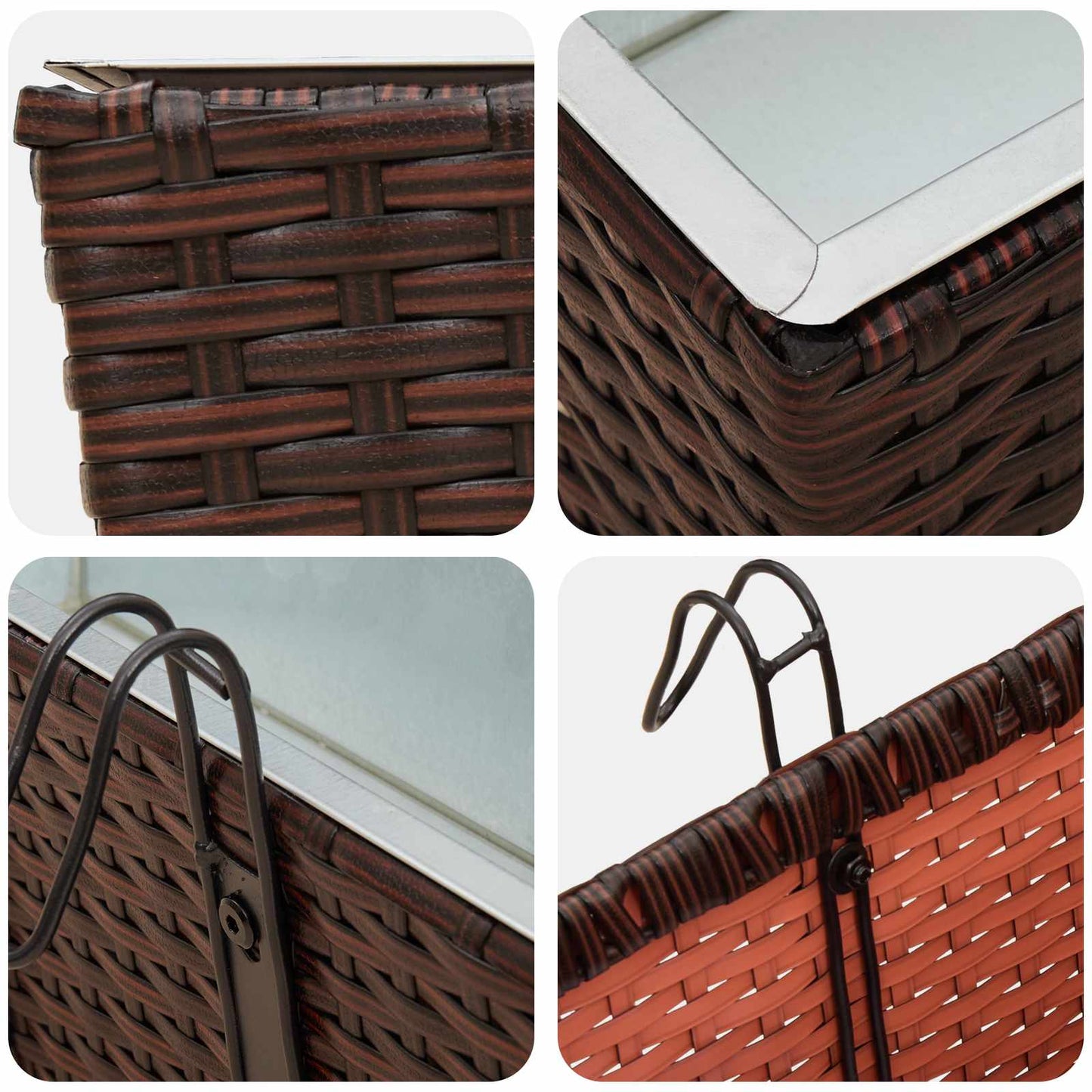 Railing 2 pcs 80 x 17 x 17 cm Metal