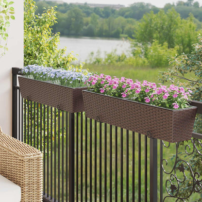 Railing 2 pcs 80 x 17 x 17 cm Metal