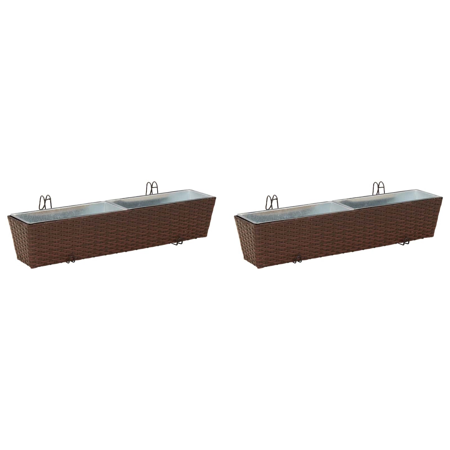 Railing 2 pcs 80 x 17 x 17 cm Metal