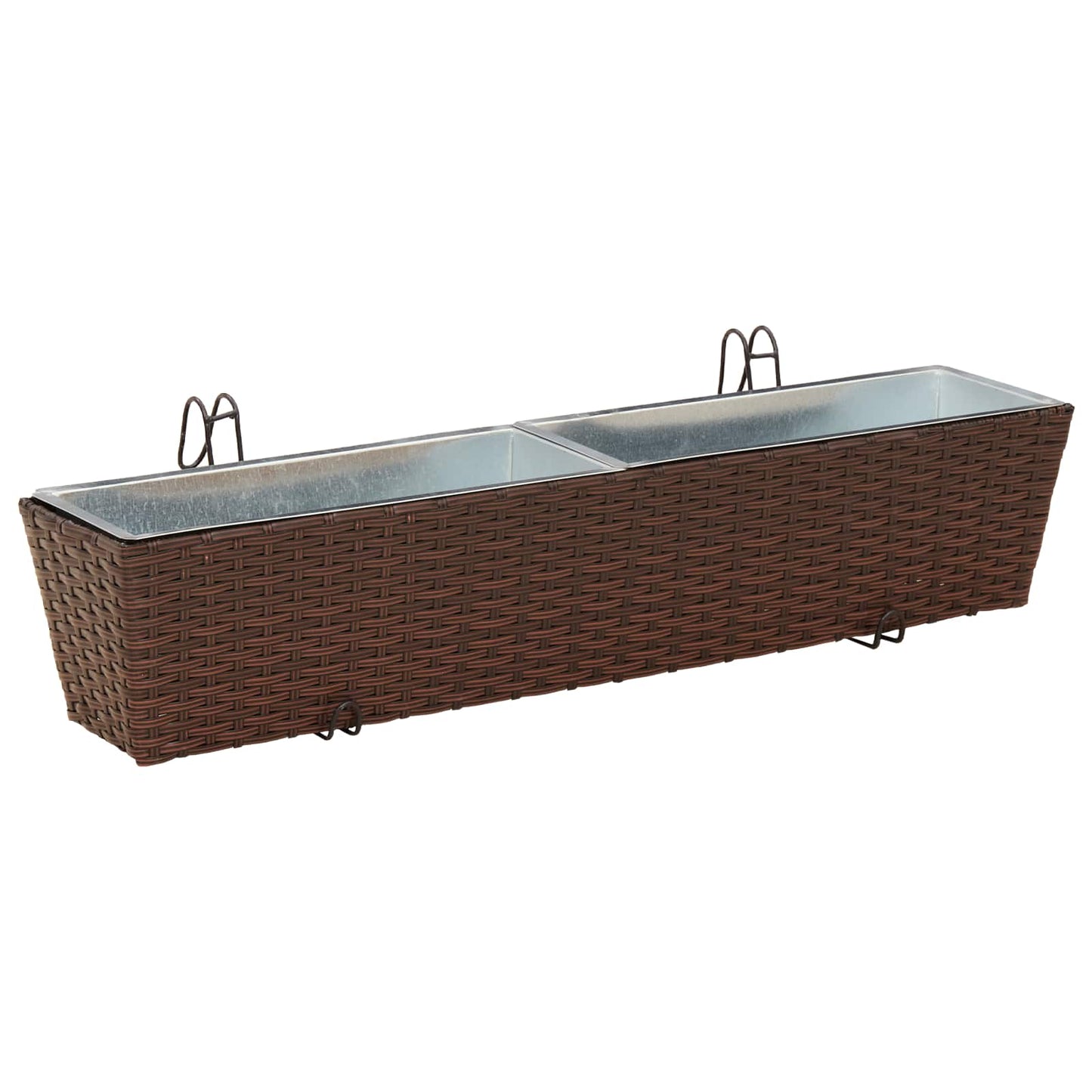 Railing 2 pcs 80 x 17 x 17 cm Metal