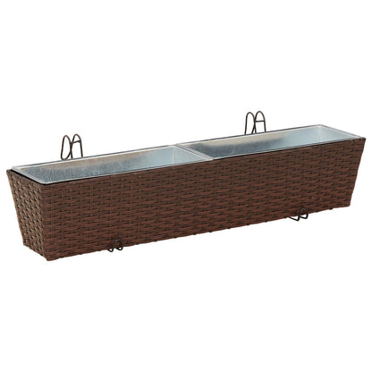 Railing 2 pcs 80 x 17 x 17 cm Metal