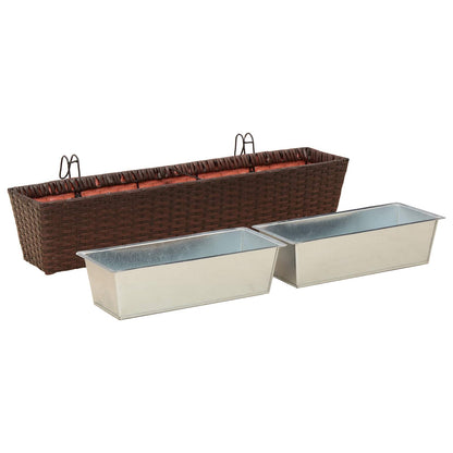 Railing 2 pcs 80 x 17 x 17 cm Metal