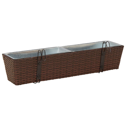 Railing 2 pcs 80 x 17 x 17 cm Metal