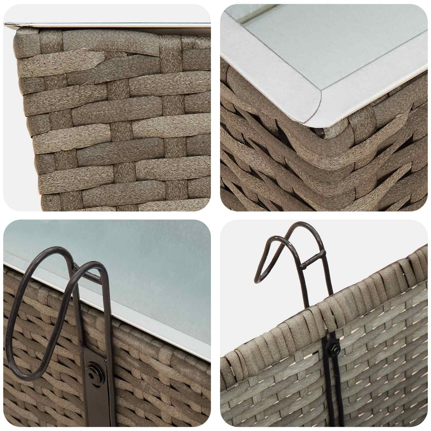 Railing 2 pcs 80 x 17 x 17 cm Metal
