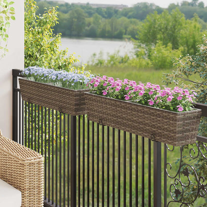 Railing 2 pcs 80 x 17 x 17 cm Metal