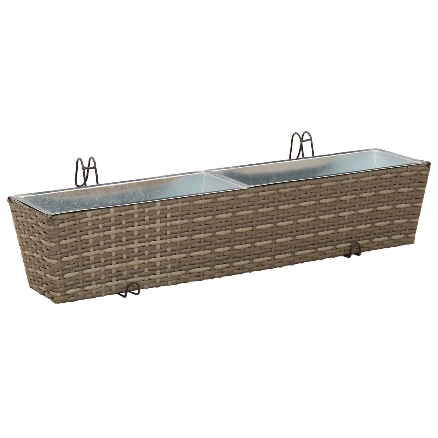 Railing 2 pcs 80 x 17 x 17 cm Metal