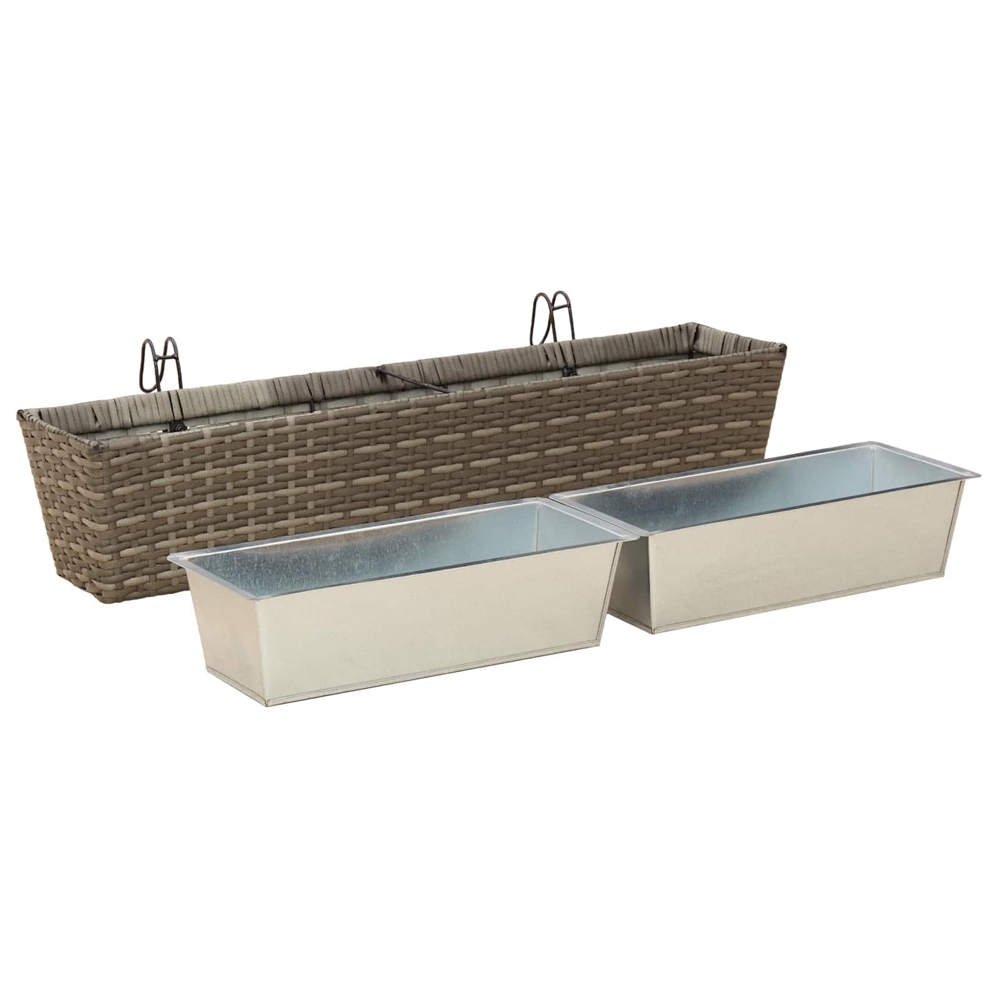 Railing 2 pcs 80 x 17 x 17 cm Metal
