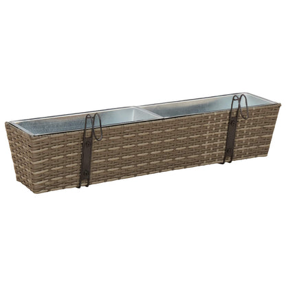 Railing 2 pcs 80 x 17 x 17 cm Metal