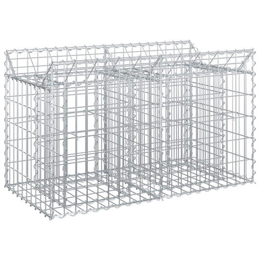 Gabion Raised Bed 100 x 50 x 60 cm Galvanised Steel Silver