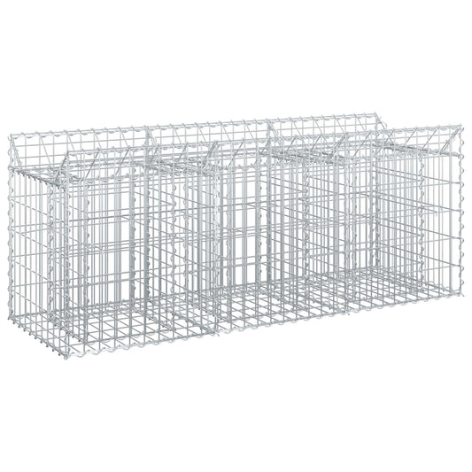 Gabion Raised Bed 150 x 50 x 60 cm Galvanised Steel Silver