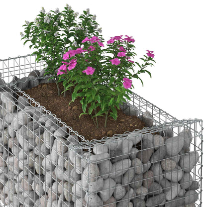 Gabion Raised Bed Silver