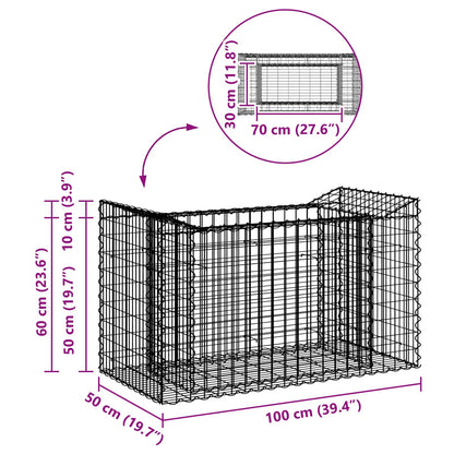 Gabion Raised Bed Silver