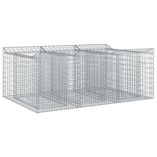 Gabion Raised Bed 150 x 100 x 60 cm Galvanised Steel Silver