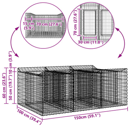 Gabion Raised Bed Silver
