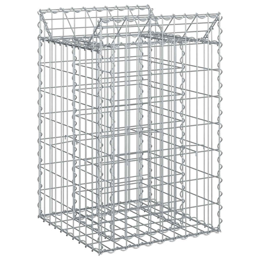 Gabion Raised Bed 50 x 50 x 80 cm Galvanised Steel Silver