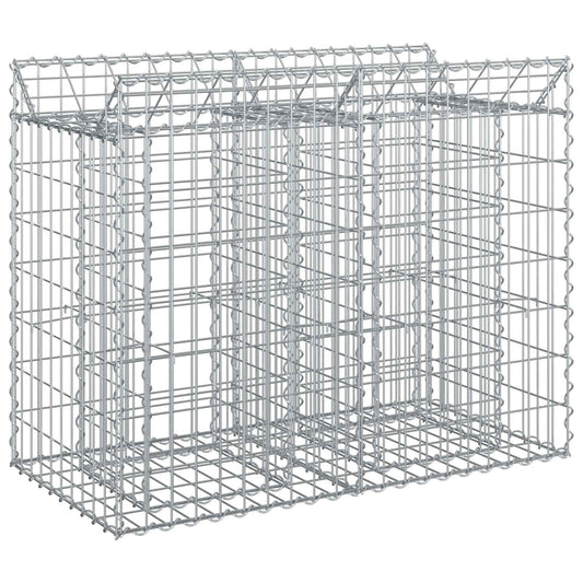 Gabion Raised Bed 100 x 50 x 80 cm Galvanised Steel Silver