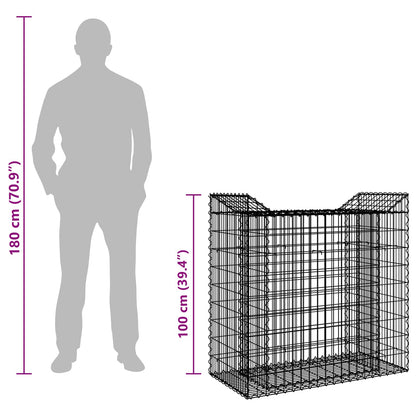 Gabion Raised Bed Silver
