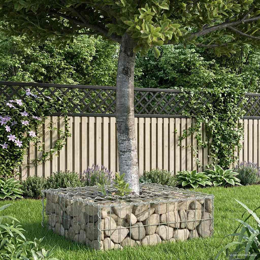 Gabion Raised Bed 60 x 60 x 20 cm Galvanised Steel Silver
