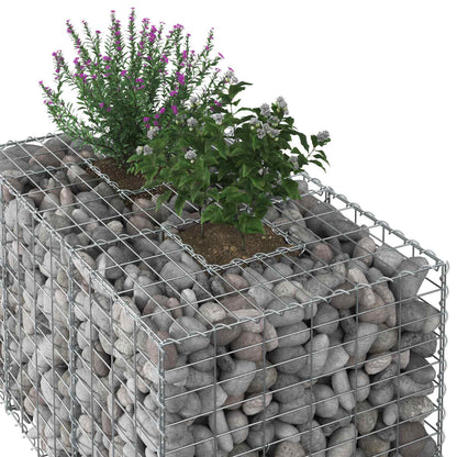 Gabion Raised Bed Silver