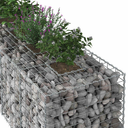 Gabion Raised Bed Silver