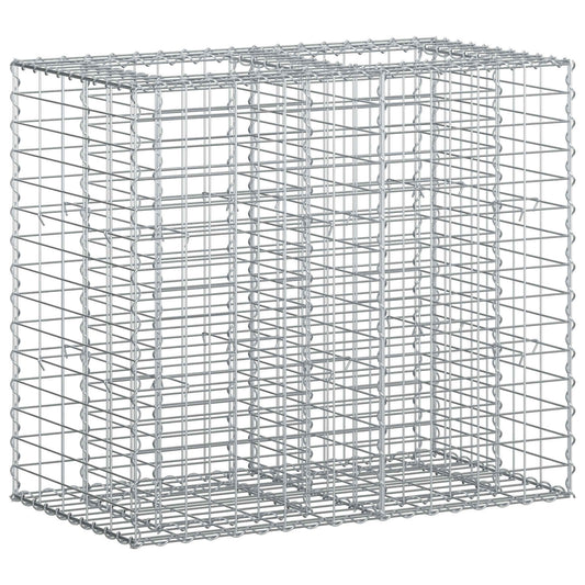 Gabion Raised Bed 90 x 50 x 80 cm Galvanised Steel Silver
