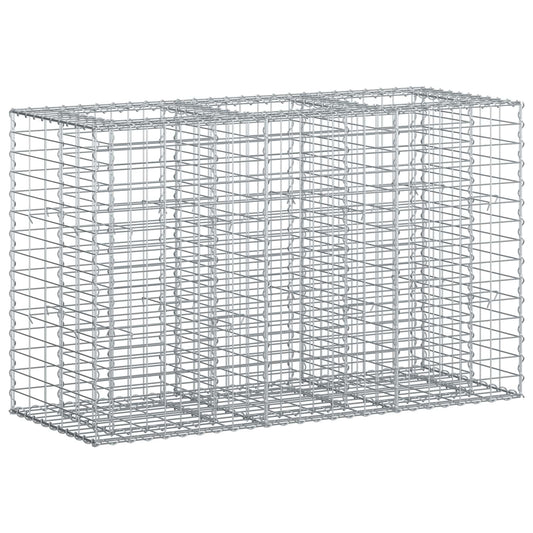 Gabion Raised Bed 130 x 50 x 80 cm Galvanised Steel Silver
