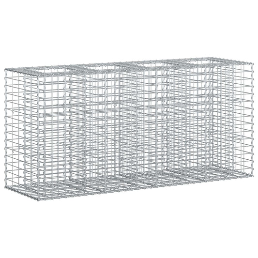 Gabion Raised Bed 170 x 50 x 80 cm Galvanised Steel Silver