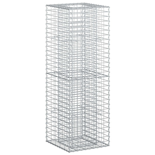 Gabion Raised Bed 50 x 50 x 150 cm Galvanised Steel Silver