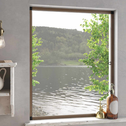 Insect Screen for Windows Brown 130 x 150 cm