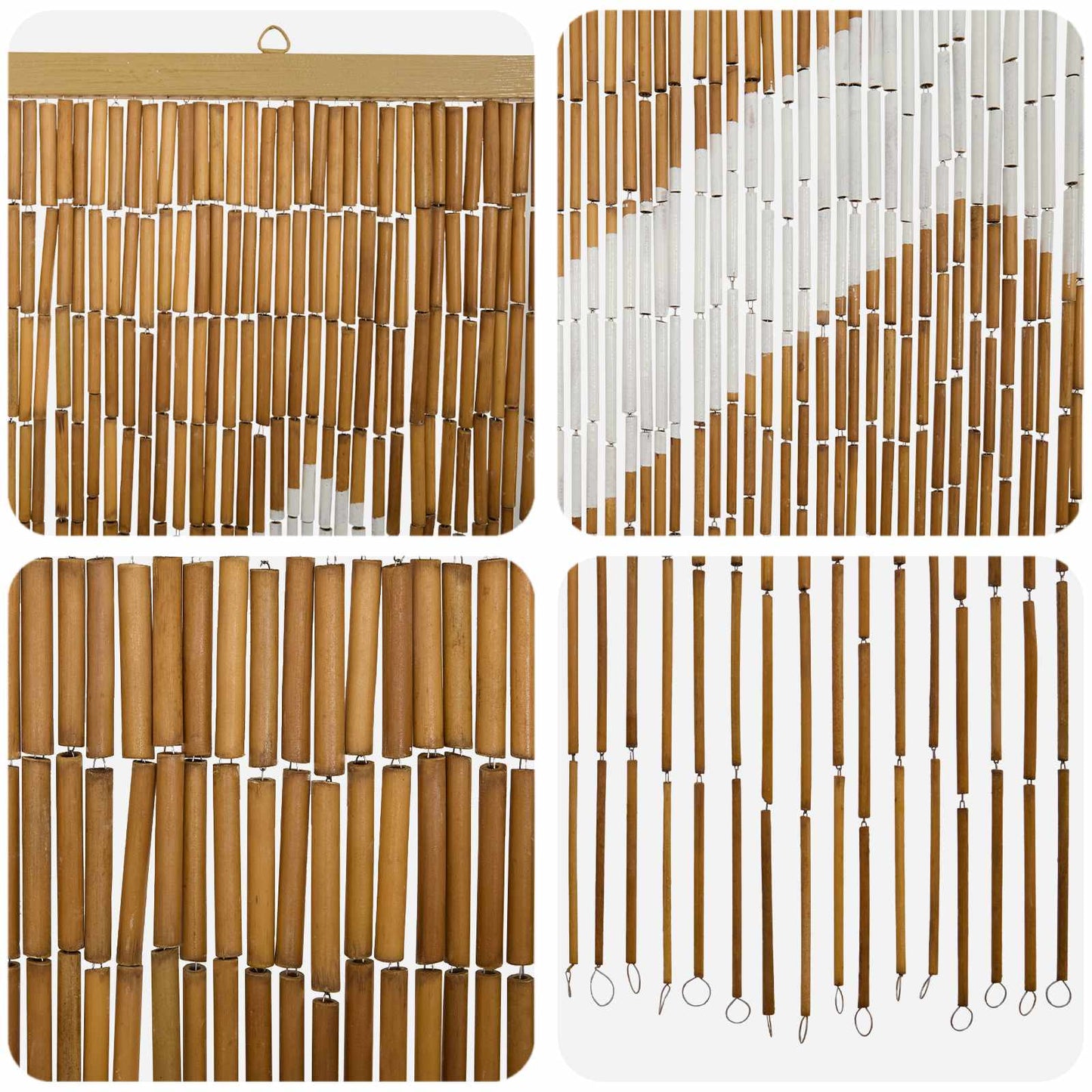 Insect Door Curtain Multicolor 78.74 x 39.37 in Bamboo