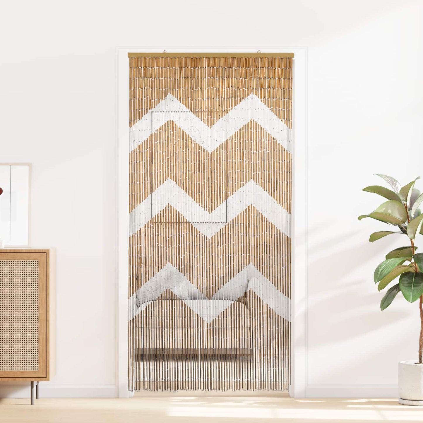 Insect Door Curtain Multicolor 78.74 x 39.37 in Bamboo