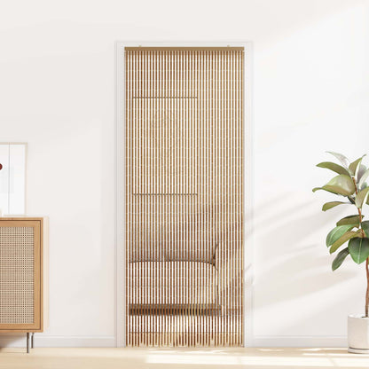 Insect Door Curtain Multicolor 35.43 x 78.74 in Bamboo