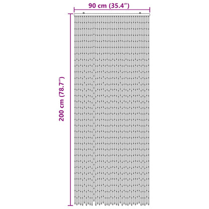Insect Door Curtain Multicolor 35.43 x 78.74 in Bamboo