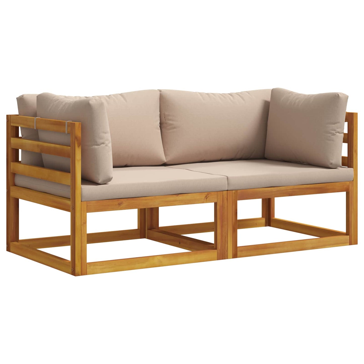 2 pcs Sectional Corner Sofa with Cushions