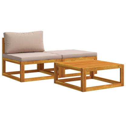 Sectional Sofa Set with Cushions 3 pcs 2-Seater