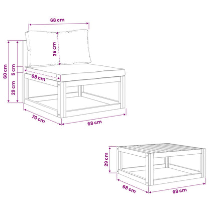 2 pcs Sectional Sofa Set with Cushions