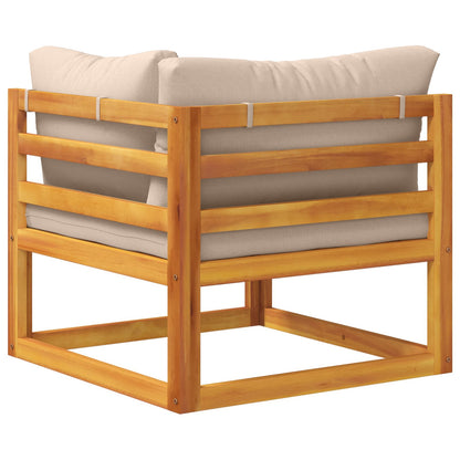 Sectional Corner Sofa with Cushions Natural