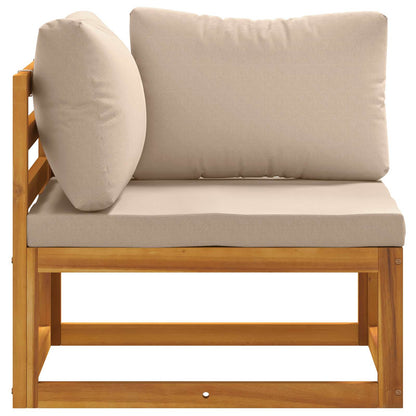 Sectional Corner Sofa with Cushions Natural