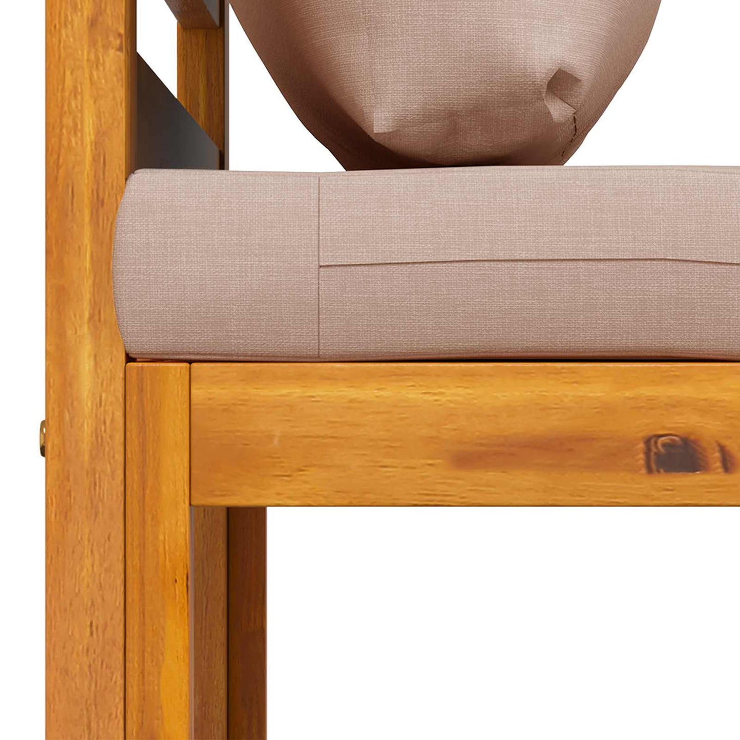 Sectional Middle Sofa with Cushions 100% polyester Solid Acacia