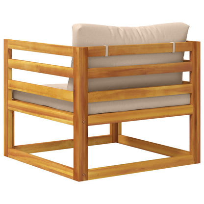 Sectional Corner Sofa with Cushions Natural