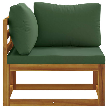 Sectional Corner Sofa with Cushions 100% polyester Solid Acacia
